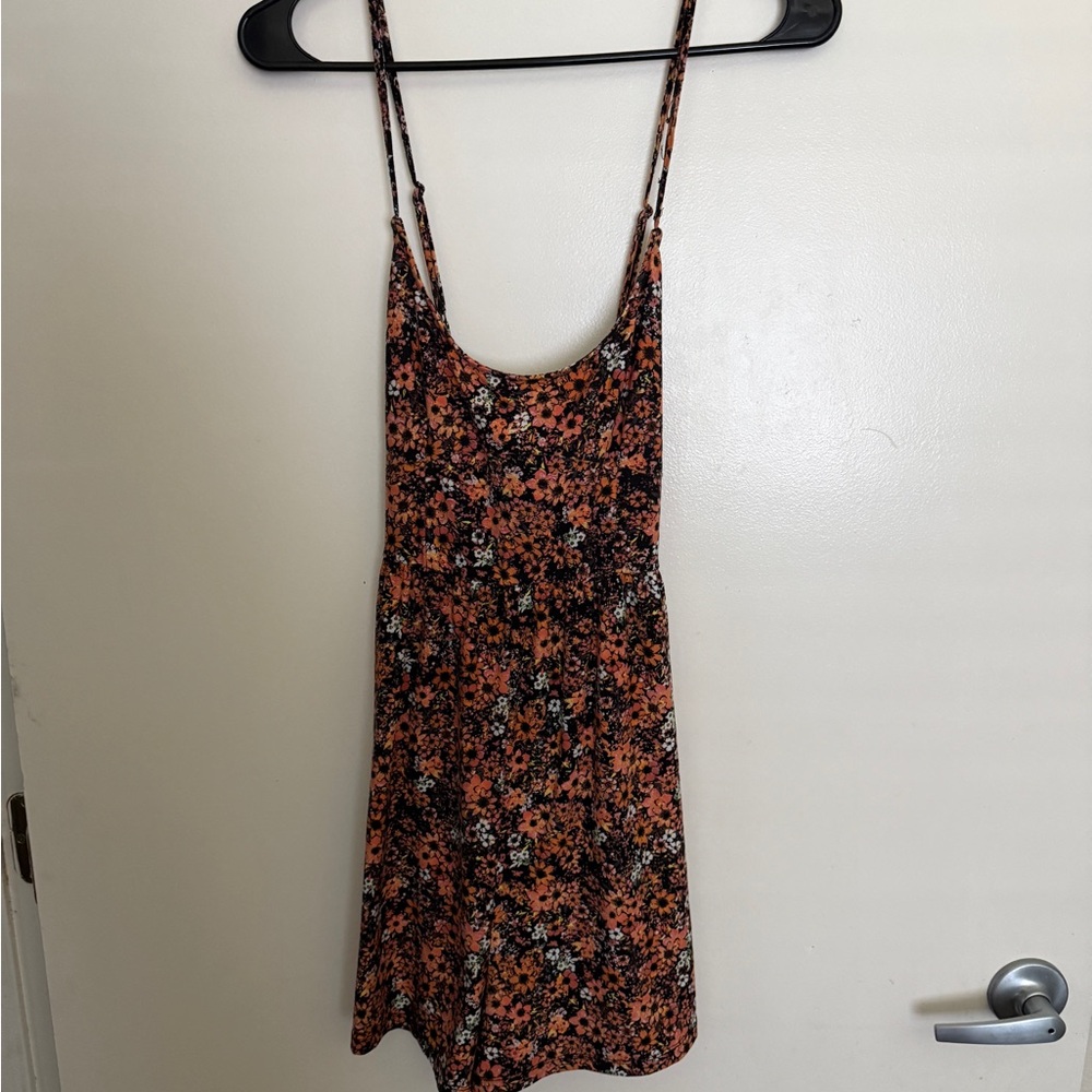 SO Orange Red Sleeveless Mini Sundress Romper